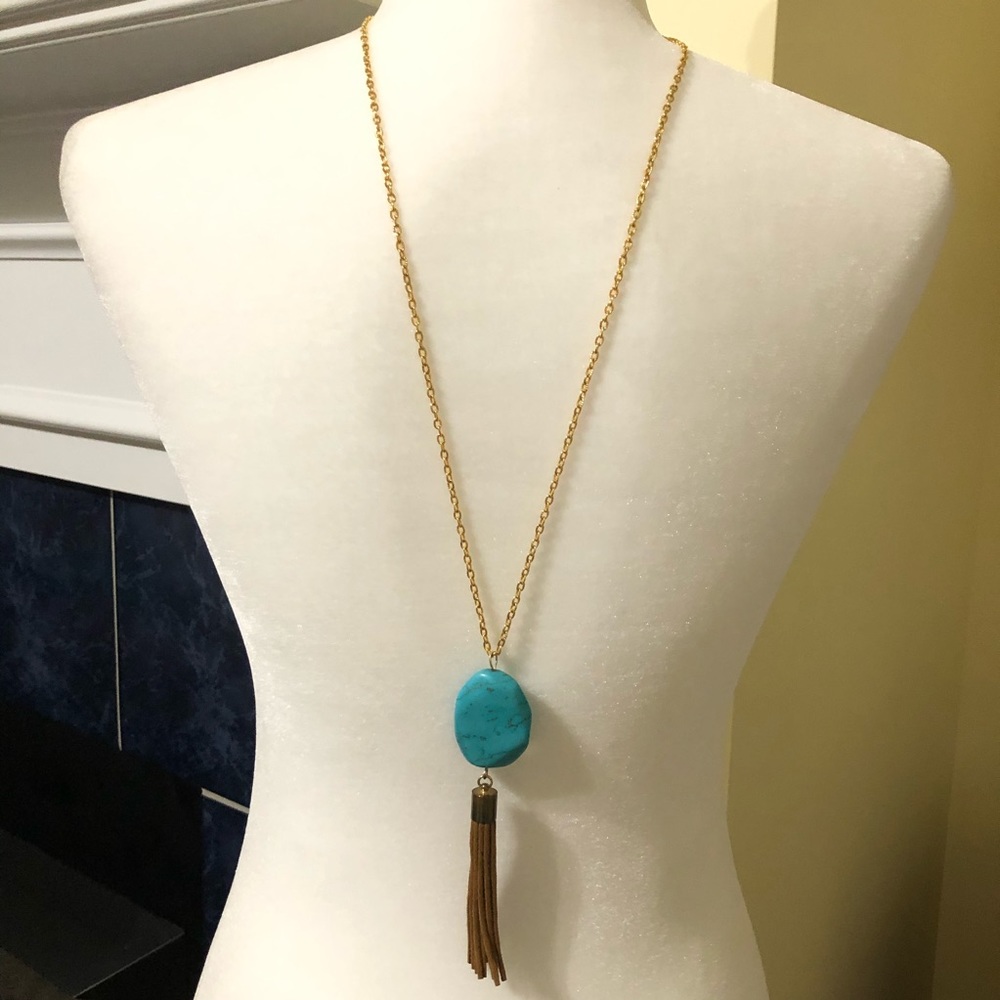 Gold Filled Southwestern Boho Necklace Long
